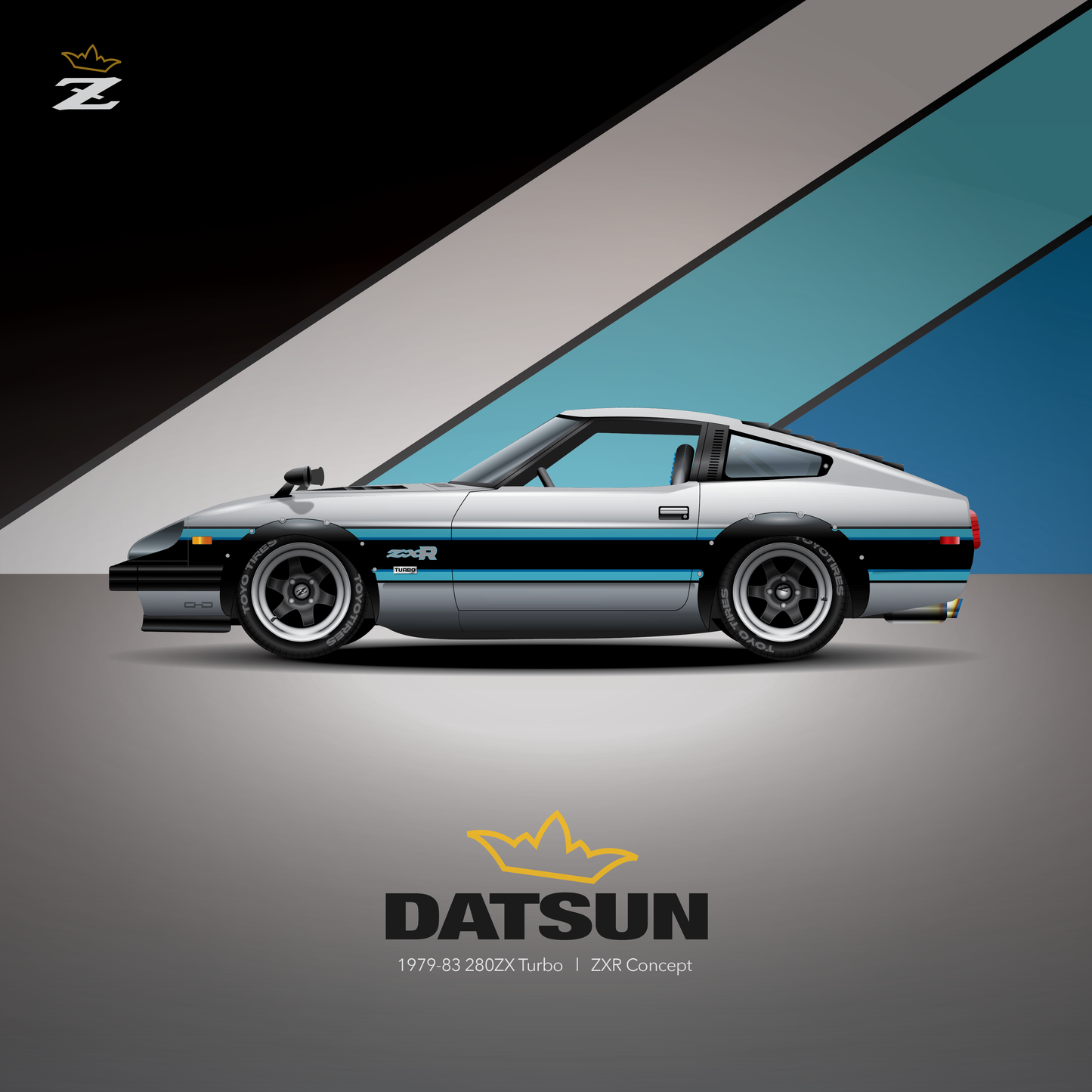 Art Print 1979-83 Datsun 280ZX l ZXR Graphic