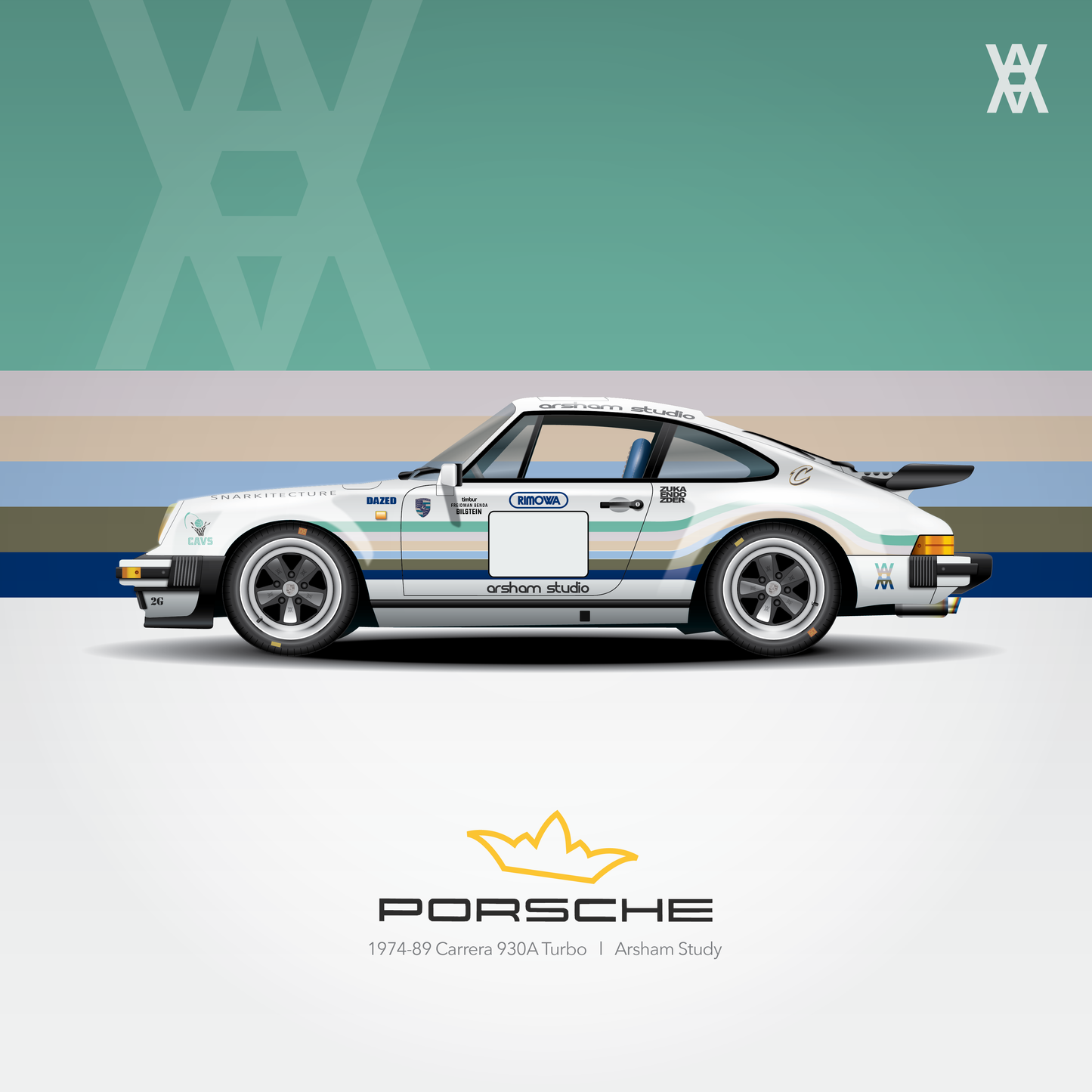 Art Print 1974-89 Porsche 911 l Arsham Study