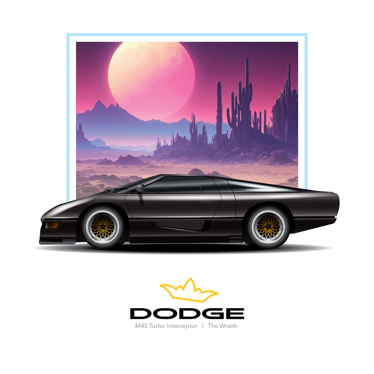 Art Print Dodge M4S Turbo Interceptor l The Wraith Graphic