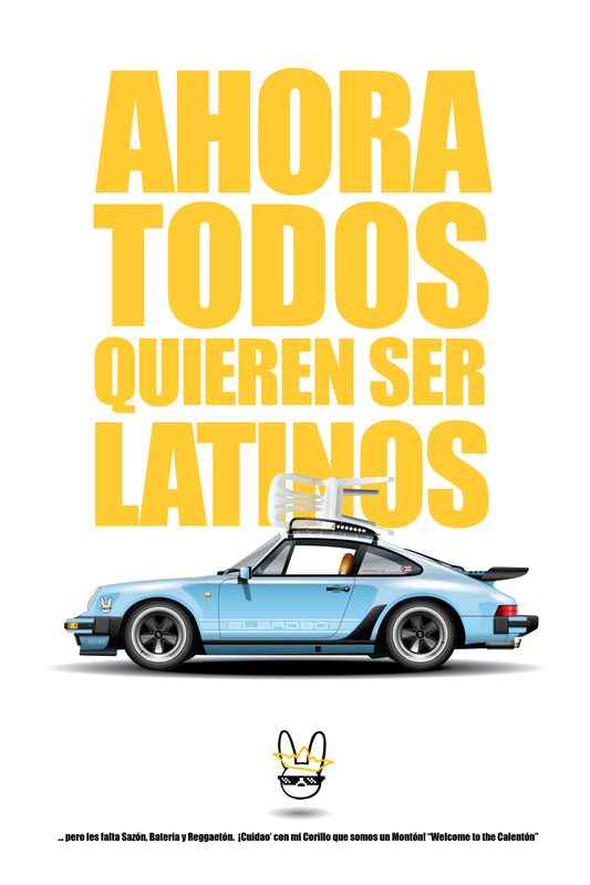 Art Print 1974-89 Porsche 911  l  El Badbo Latinos