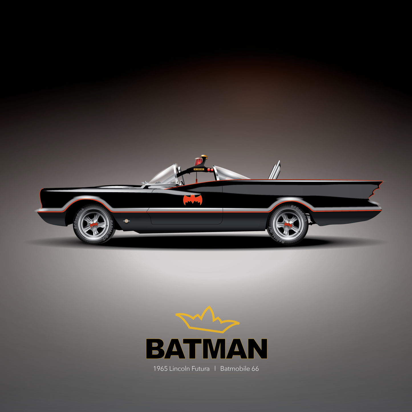 Art Print 1965 Lincoln Futura  l  Batmobile 66