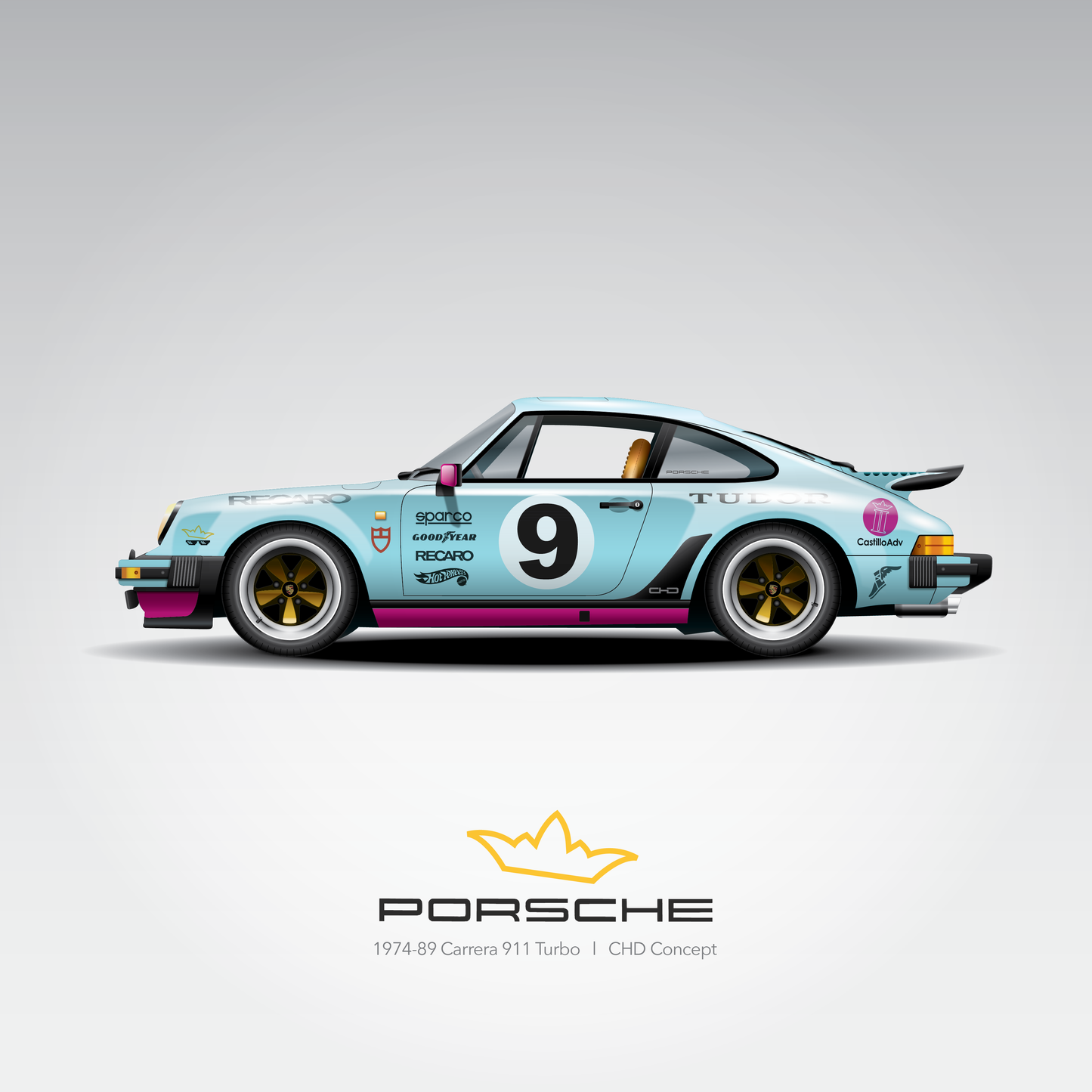 Art Print 1974-89 Porsche 911  l  CHD