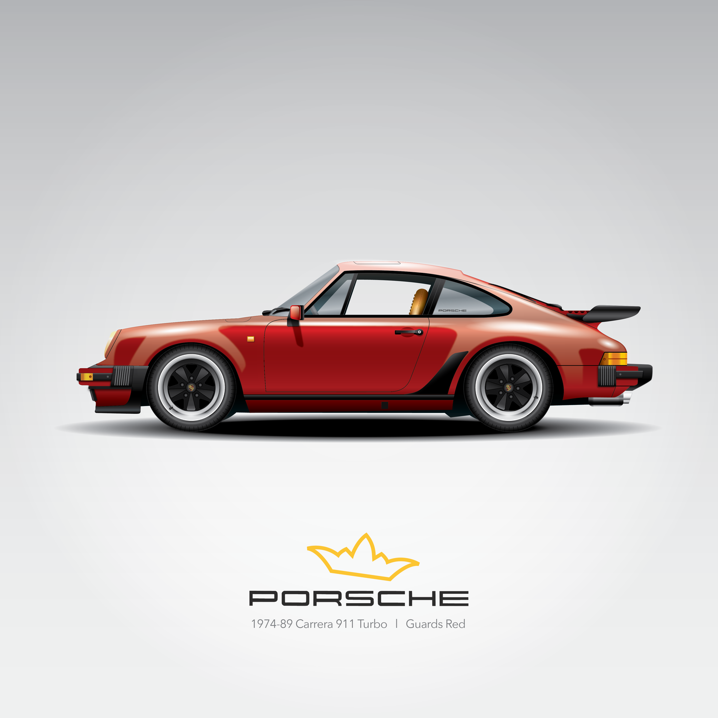 Art Print 1974-89 Porsche 911  l  Guards Red