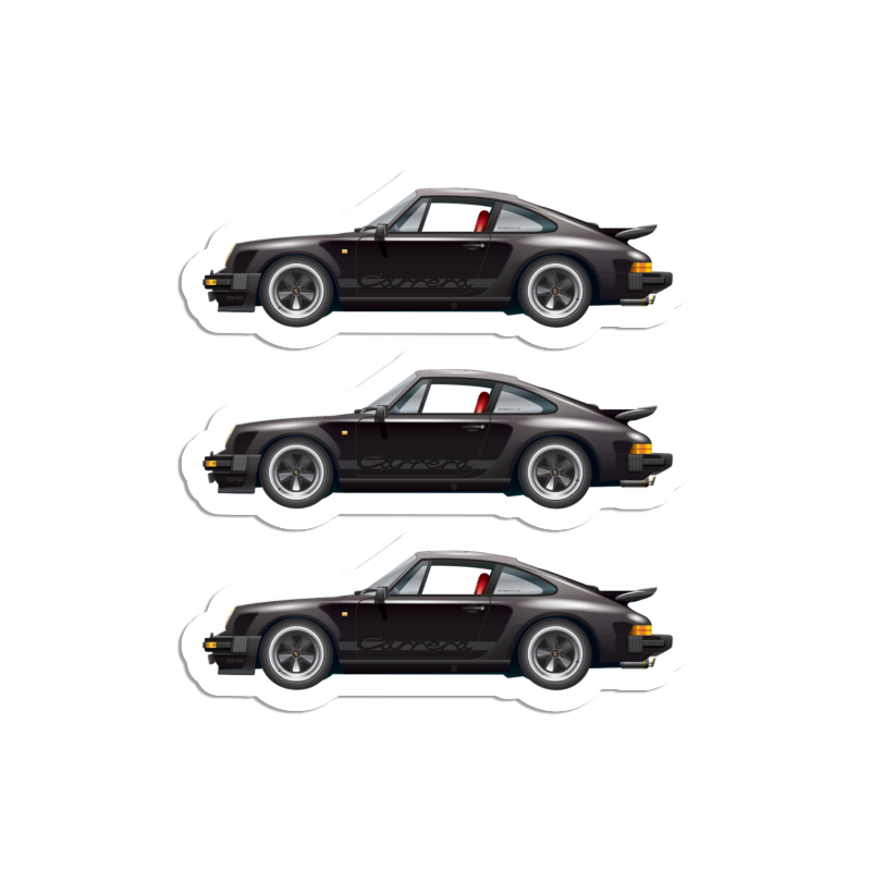 Stickers 1974-89 Porsche 911  l  Jet Black
