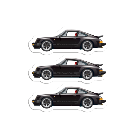 Stickers 1974-89 Porsche 911  l  Jet Black