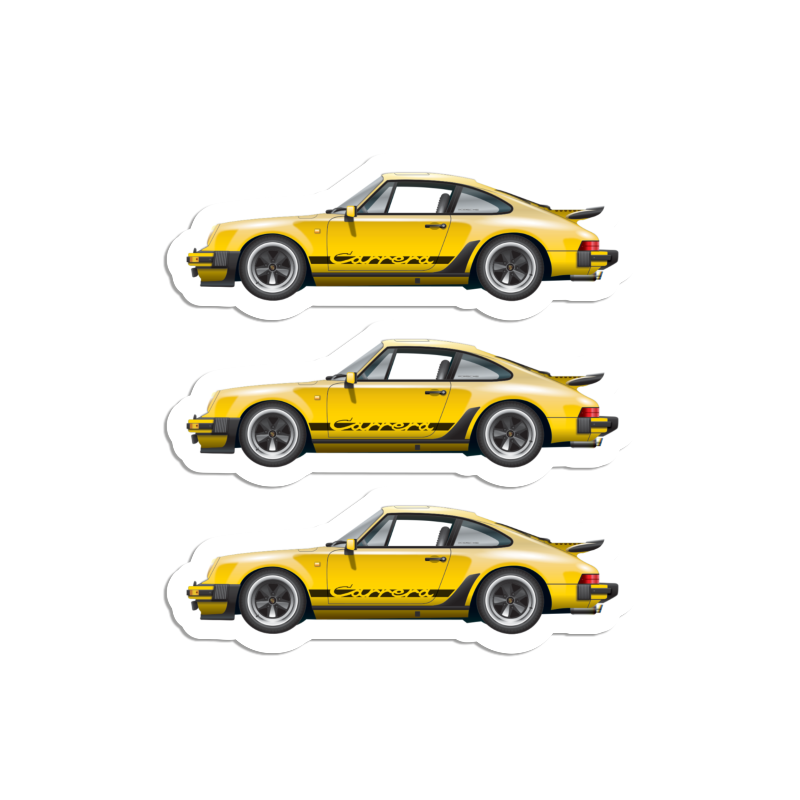 Stickers 1974-89 Porsche 911  l  Racing Yellow