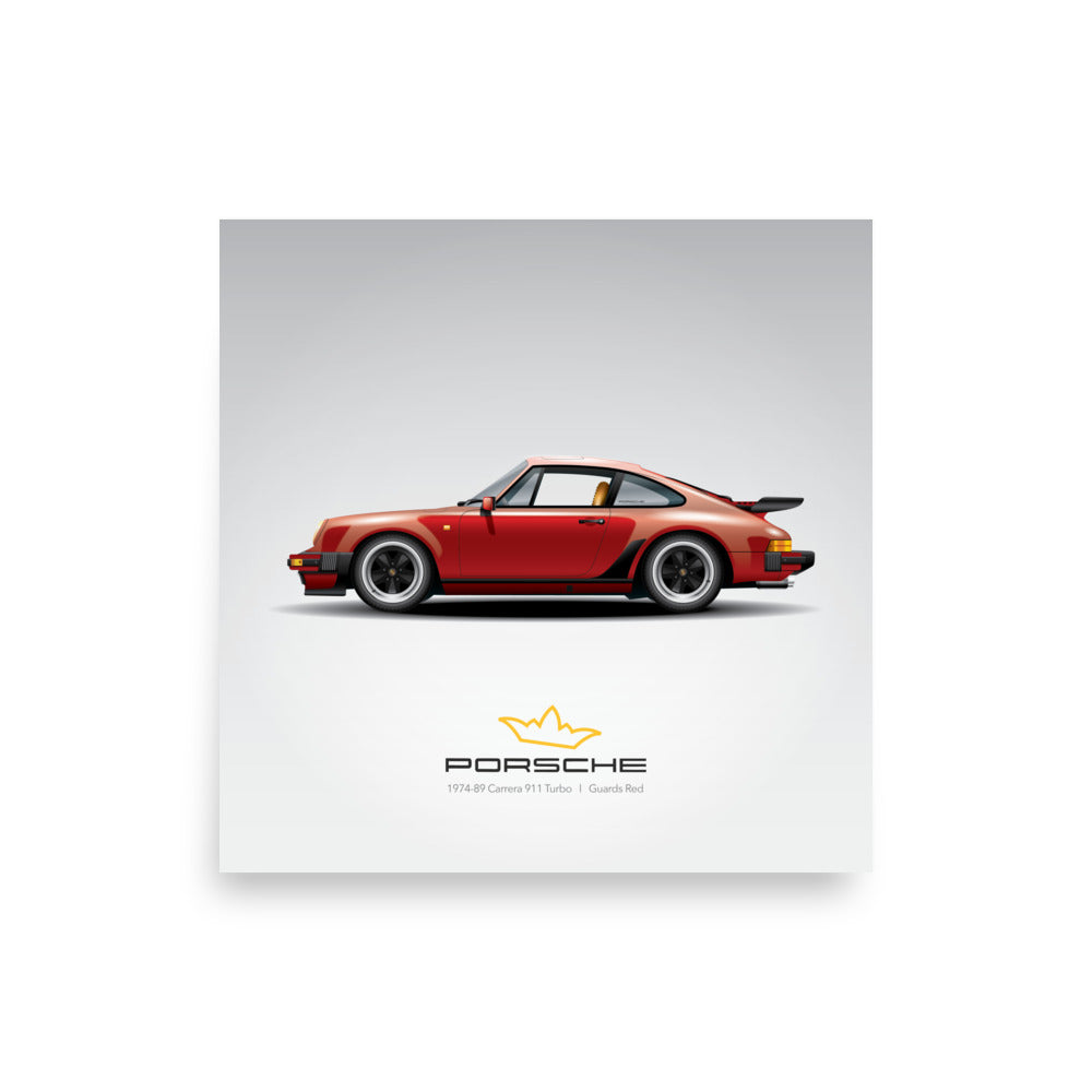 Art Print 1974-89 Porsche 911 l Guards Red – Castillo HD