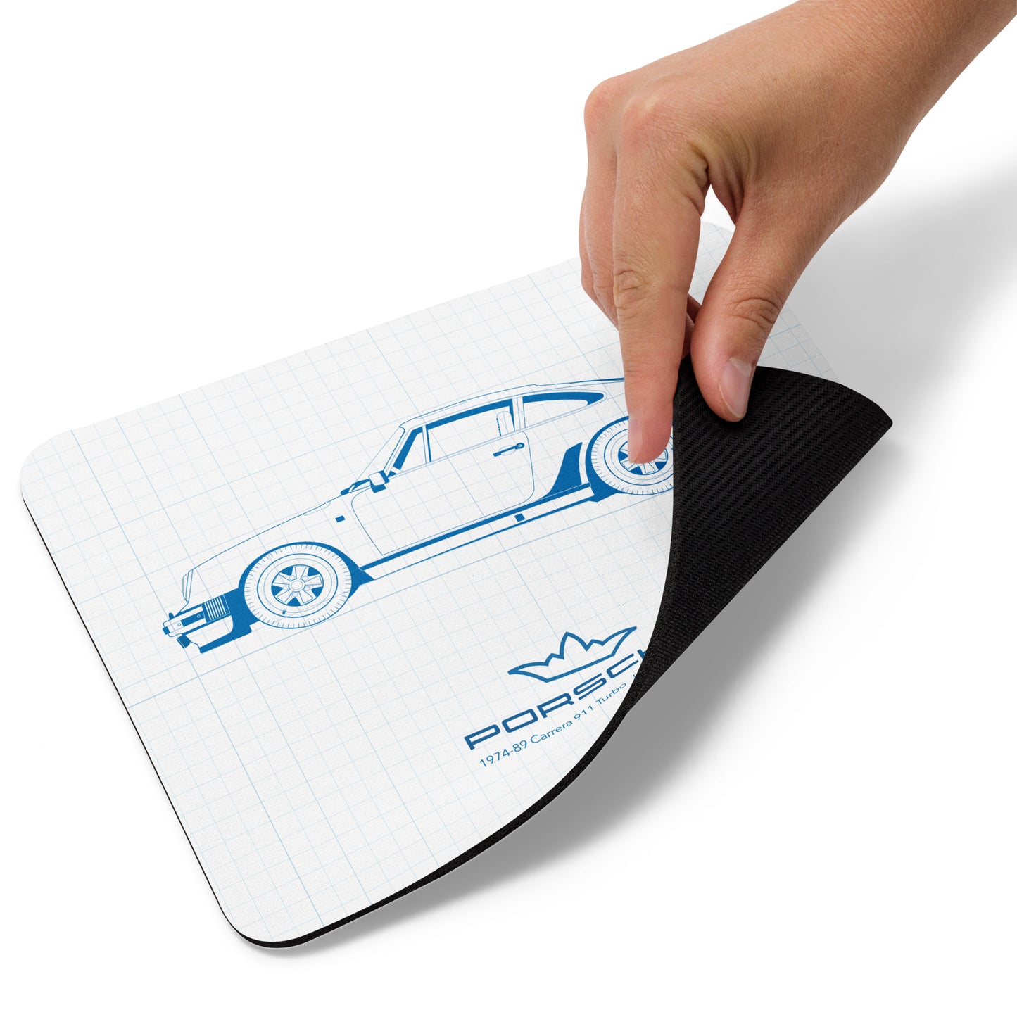 Mouse Pad 1974-89 Porsche 911  l  Blueprint (White)